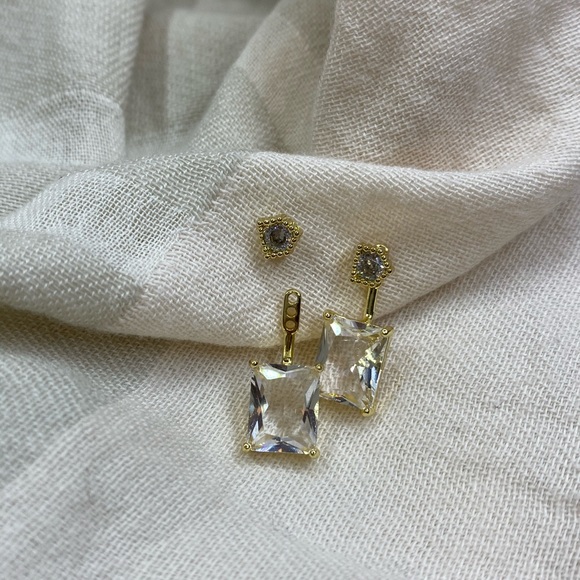 Adjustable Crystal Drop Earrings - Picture 2 of 2